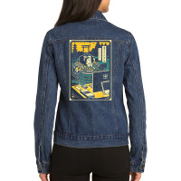 Programmer Samurai Warrior Computer T Shirt Ladies Denim Jacket | Artistshot