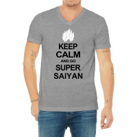 Keep Calm And Go Super Saiyan T Shirt Tee Dragon Dbz Ball Goku Z Veget V-neck Tee | Artistshot