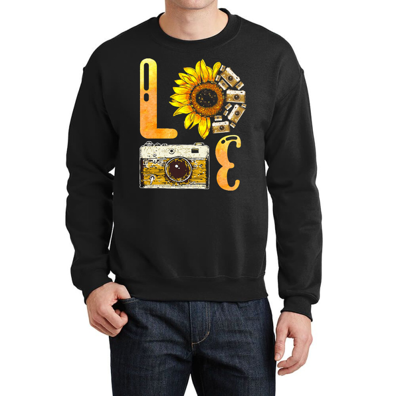 Photographer T  Shirt Love Photographer Sunflower Take Photo T  Shirt Crewneck Sweatshirt | Artistshot