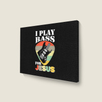 Play Bass For Jesus Guitar T  Shirt Play Bass For Jesus Guitar Vintage Landscape Canvas Print | Artistshot