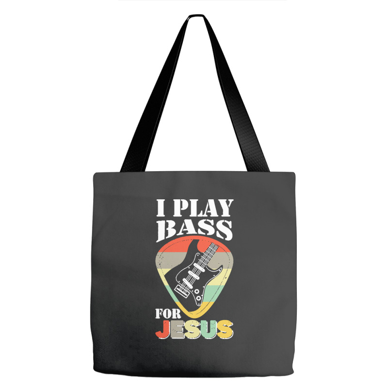 Play Bass For Jesus Guitar T  Shirt Play Bass For Jesus Guitar Vintage Tote Bags | Artistshot