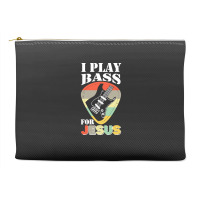 Play Bass For Jesus Guitar T  Shirt Play Bass For Jesus Guitar Vintage Accessory Pouches | Artistshot