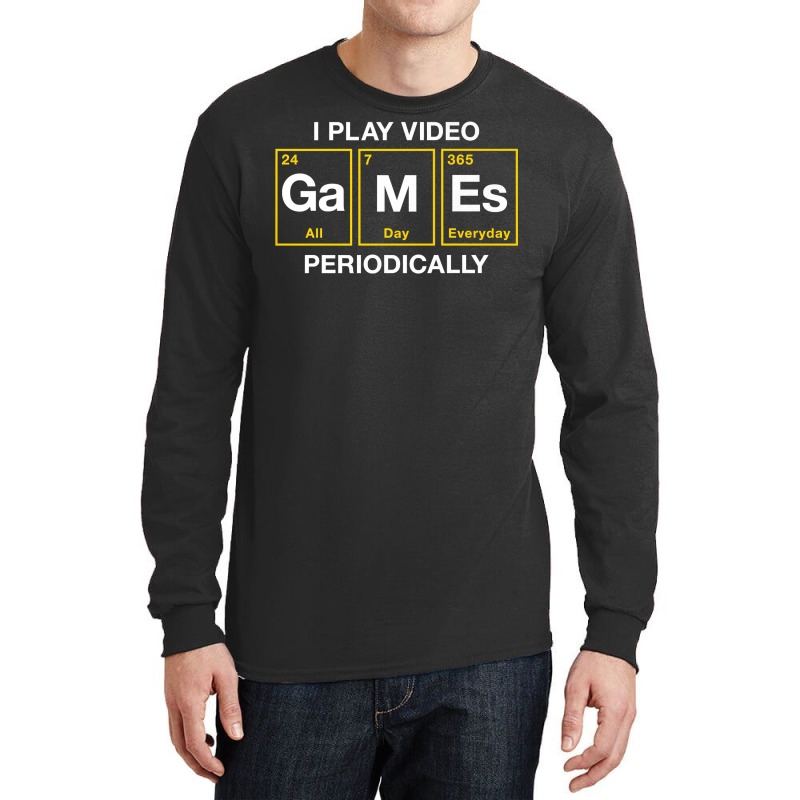 I Play Video Games Periodically Element Blocks Premium T Shirt Long Sleeve Shirts by jermonmccline | Artistshot