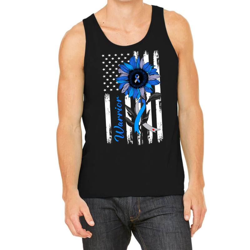 Diabetes Diabetic Warrior Sunflower American Flag 1 Diabetes Awareness Tank Top by offensejuggler | Artistshot