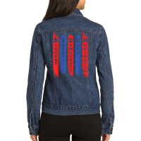 Biden Biggest Idiot Democrats Ever Nominated T Shirt Ladies Denim Jacket | Artistshot