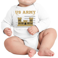 Vintage Us Army Combat Engineer Combat Engineer Veteran Gift T Shirt Long Sleeve Baby Bodysuit | Artistshot