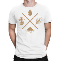 Water, Barley, Yeast, Hops  Beer Homebrew T Shirt T-shirt | Artistshot