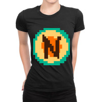 Pixelated Letter N Ladies Fitted T-shirt | Artistshot