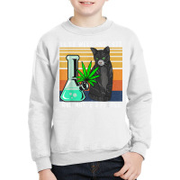 I Like Weed My Cat And Maybe 3 People Retro T Shirt Youth Sweatshirt | Artistshot