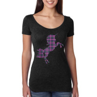 Scotsman Scotland Unicorn Plaid Tartan Day Scottish Unicorn Tank Top Women's Triblend Scoop T-shirt | Artistshot