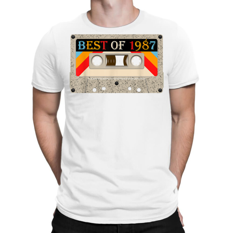 Best Of 1987 35 Years Old Birthday Cassette Tape Vintage T Shirt T-Shirt by belenfinl | Artistshot