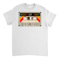 Best Of 1987 35 Years Old Birthday Cassette Tape Vintage T Shirt Classic T-shirt | Artistshot