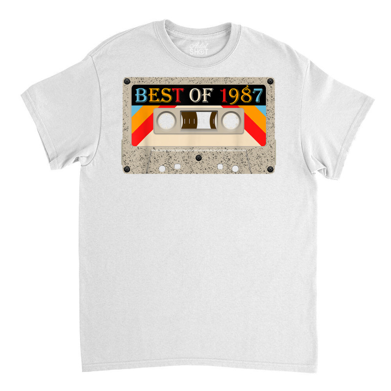 Best Of 1987 35 Years Old Birthday Cassette Tape Vintage T Shirt Classic T-shirt by belenfinl | Artistshot