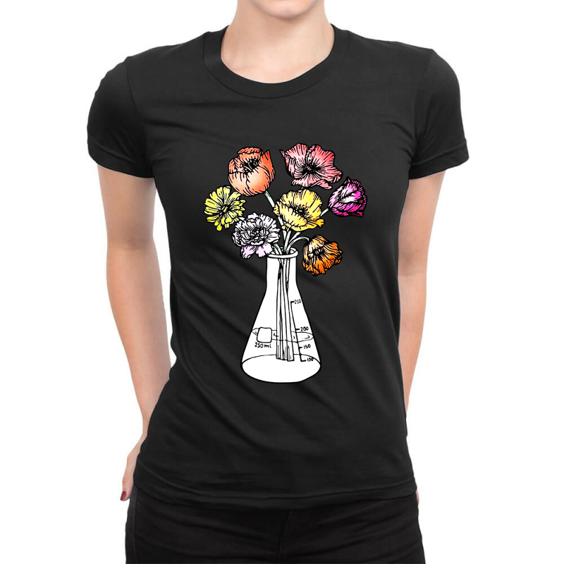 Erlenmeyer Bouquet Ladies Fitted T-Shirt by Blees Store | Artistshot