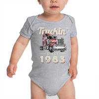 Womens Truckin Since 1983 Trucker Big Rig Driver 39th Birthday V Neck Baby Bodysuit | Artistshot