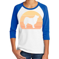 Icelandic T  Shirt Retro Sunset Icelandic Sheepdog T  Shirt Youth 3/4 Sleeve | Artistshot