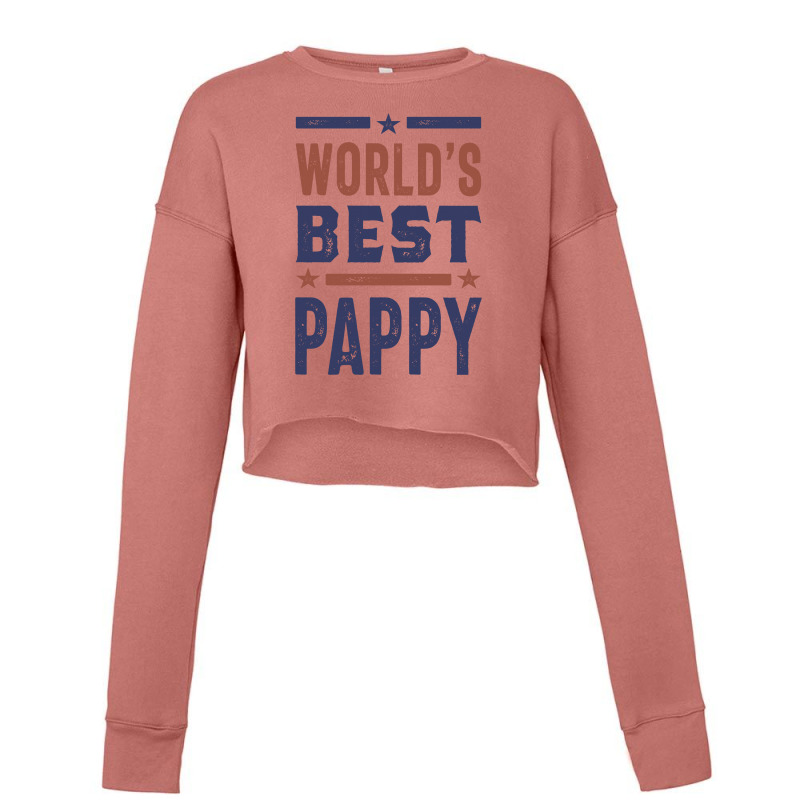 World's Best Pappy Cropped Sweater | Artistshot