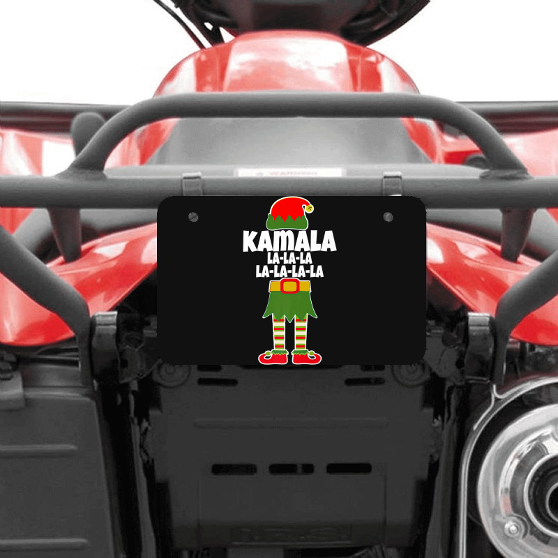 Kamala La La La Elf Christmas Holiday Atv License Plate | Artistshot