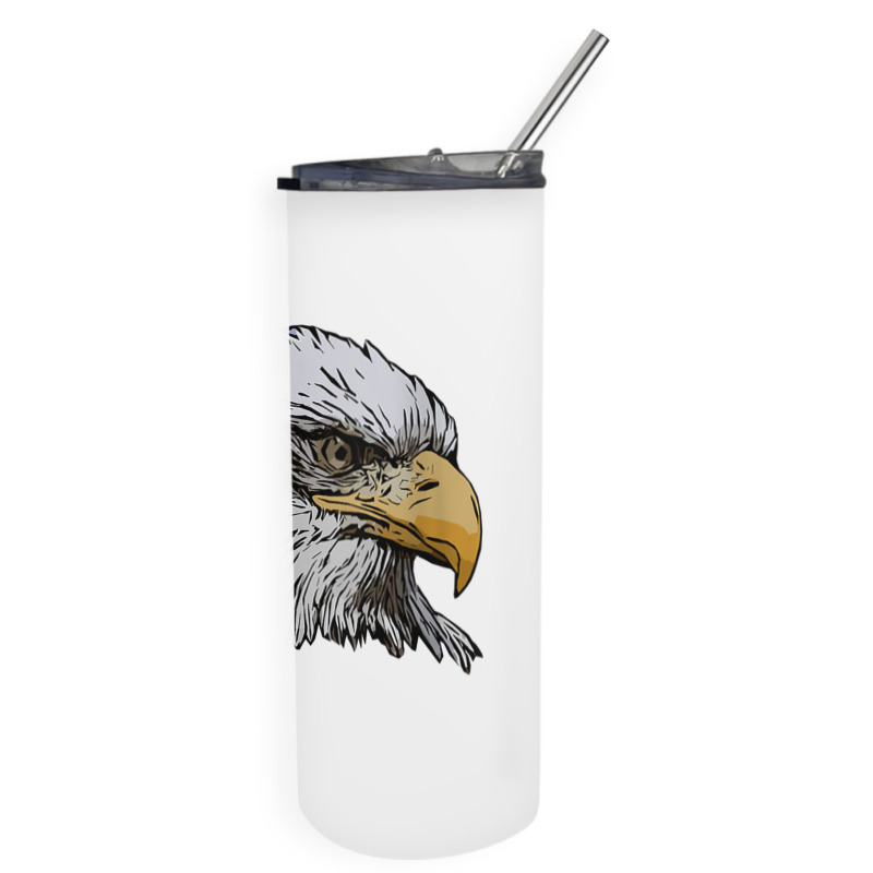 Womens Eagle Imprint American Bird Animal Retro Art Motif Bald V Neck Skinny Tumbler | Artistshot