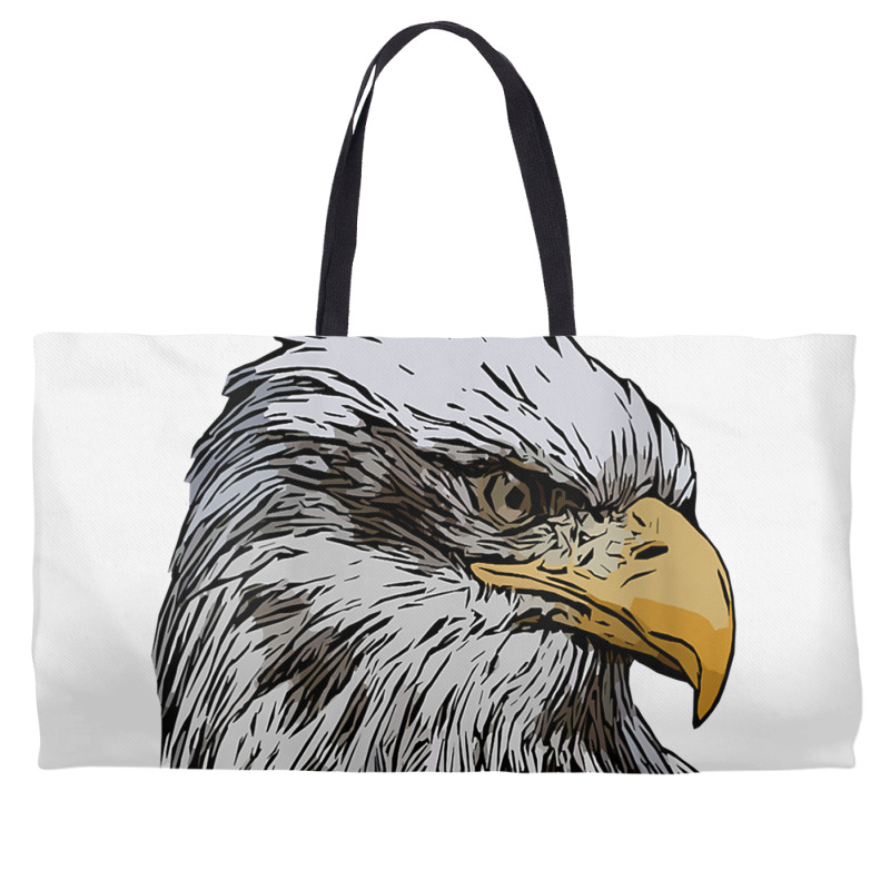 Womens Eagle Imprint American Bird Animal Retro Art Motif Bald V Neck Weekender Totes | Artistshot