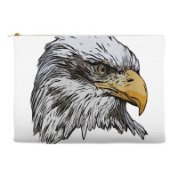 Womens Eagle Imprint American Bird Animal Retro Art Motif Bald V Neck Accessory Pouches | Artistshot