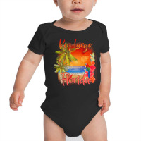 Key Largo Florida T  Shirt Key Largo Florida Keys Tropical Beach Sunse Baby Bodysuit | Artistshot