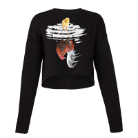 Chick And Rooster Water Reflection T  Shirt Chick And Rooster Water Re Cropped Sweater | Artistshot