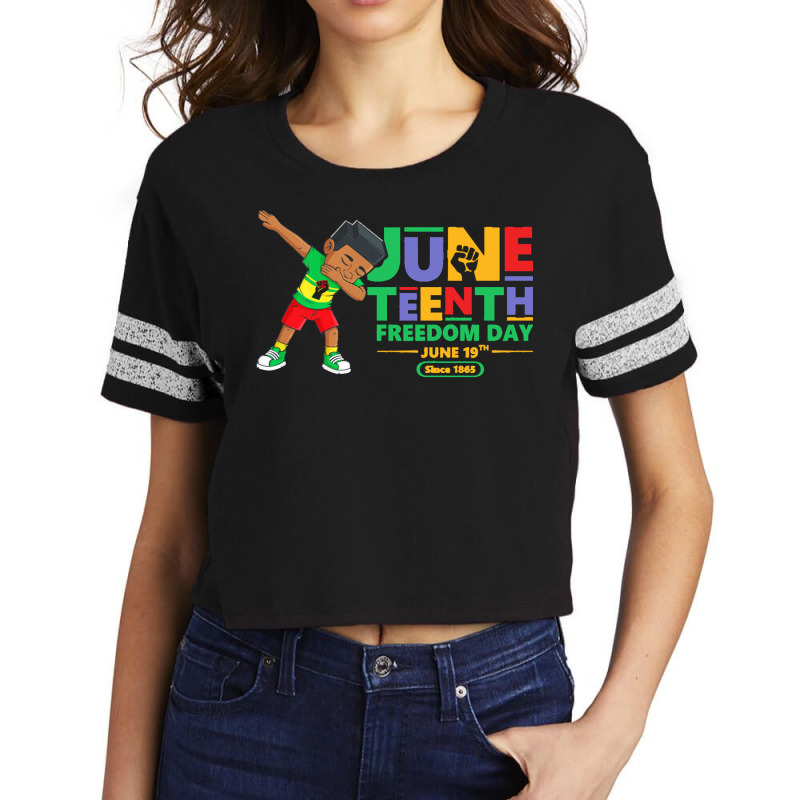 Dabbing Black King Juneteenth T  Shirt Dabbing Black King Juneteenth J Scorecard Crop Tee by marge05111 | Artistshot