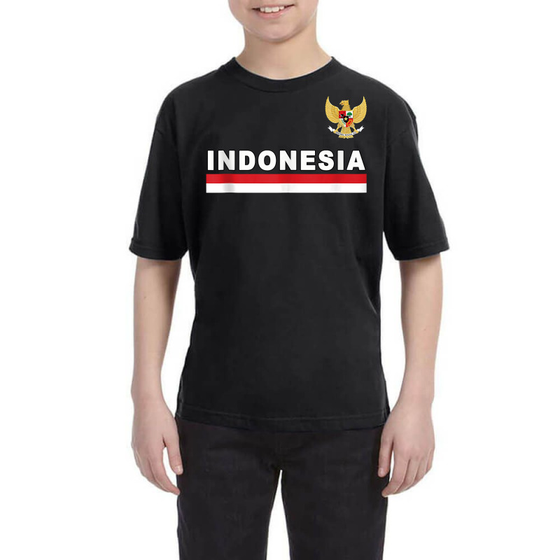 Indonesia Sporty Flag Stripe And Eagle Emblem Design Tank Top Youth Tee | Artistshot