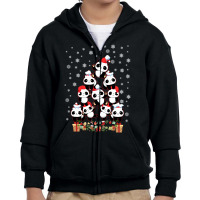 Panda  Christmas Tree Youth Zipper Hoodie | Artistshot