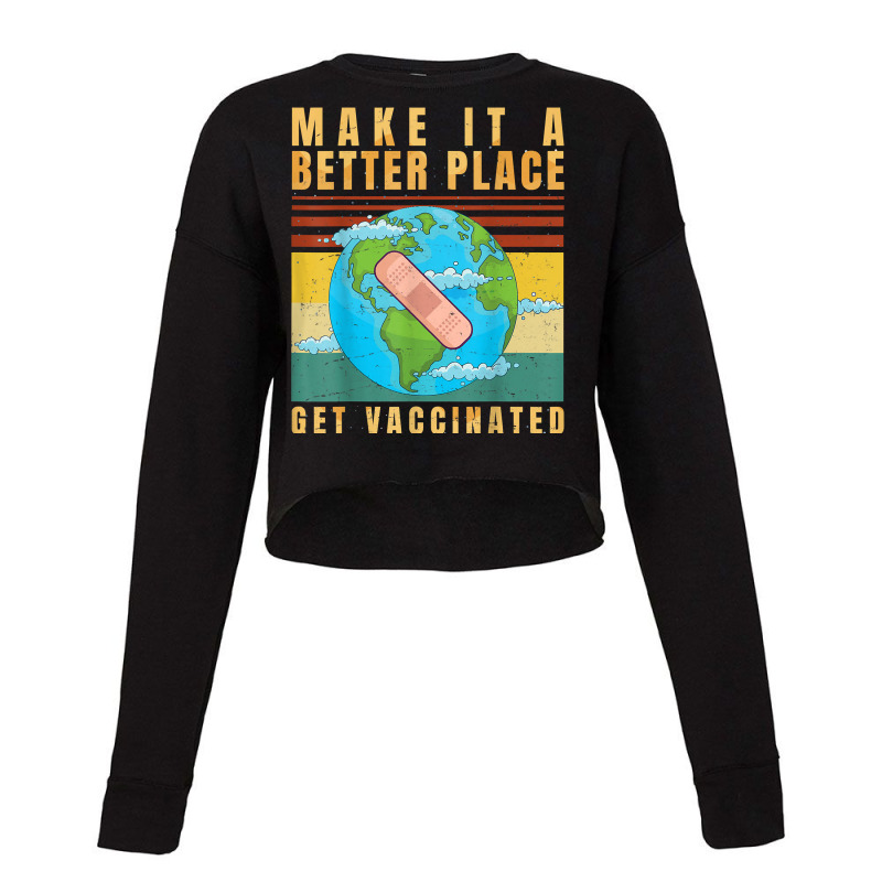 Vaccinated   Vaccine   Pro Vaccination   Immunization   T Shirt Cropped Sweater by AakritiRosek1997 | Artistshot