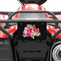 Big Bold Floral Atv License Plate | Artistshot