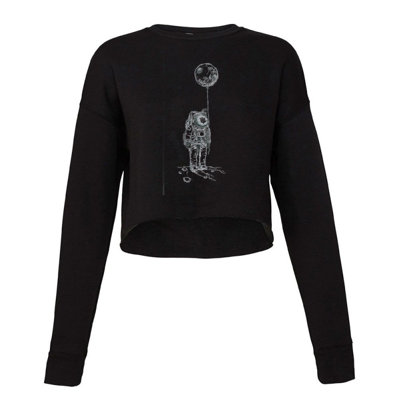 Astronaut Pencil Drawing Cropped Sweater by coşkun | Artistshot