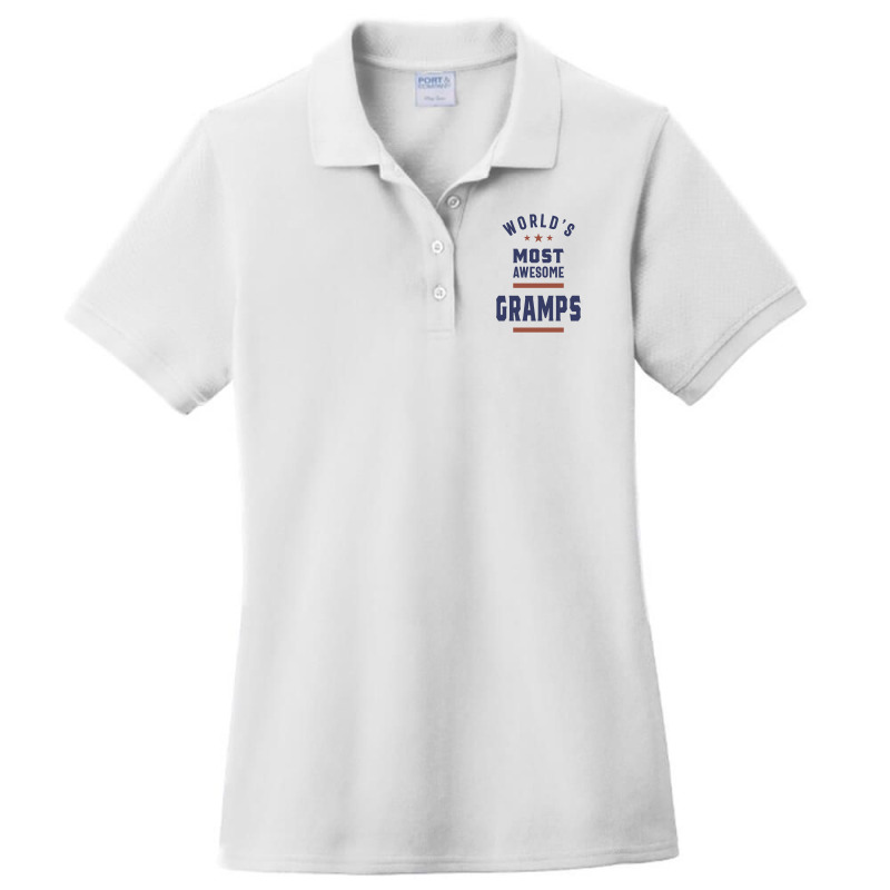 World's Most Awesome Gramps Ladies Polo Shirt | Artistshot