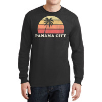 Panama City Beach Fl Vintage 70s Retro Throwback Design T Shirt Long Sleeve Shirts | Artistshot