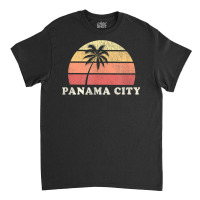 Panama City Beach Fl Vintage 70s Retro Throwback Design T Shirt Classic T-shirt | Artistshot