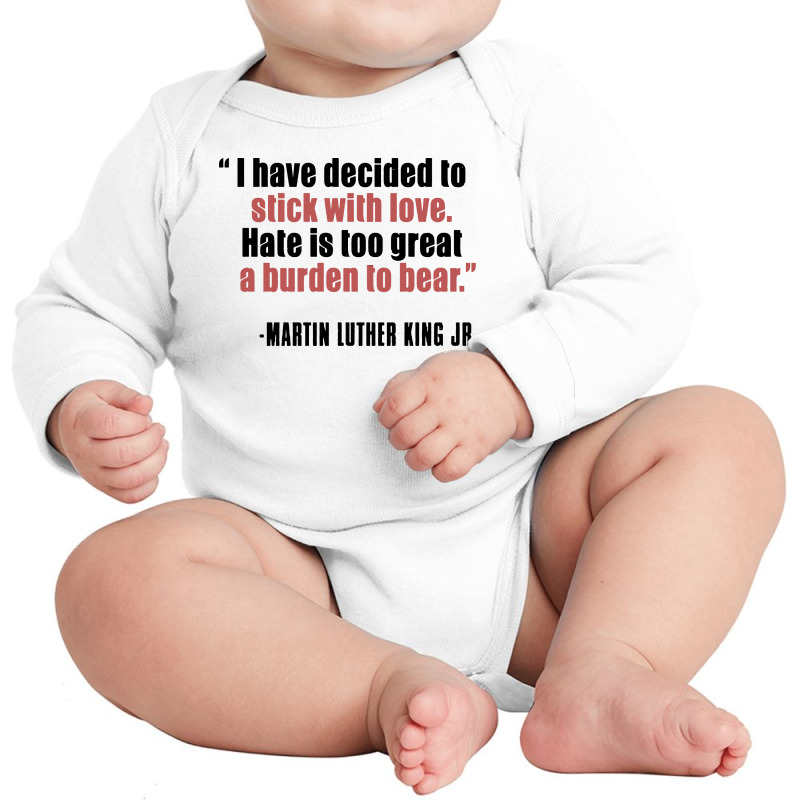 Mlk Quote Martin Luther King Jr Long Sleeve Baby Bodysuit by joymartine060 | Artistshot