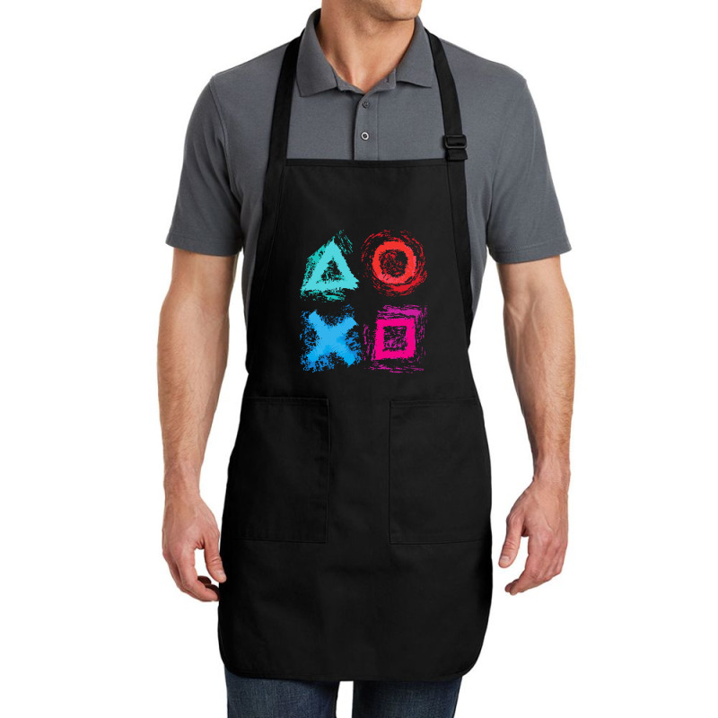 Gamer Gift T  Shirt Gambling Gamer Nerd Gift Game Level Console T  Shi Full-length Apron | Artistshot