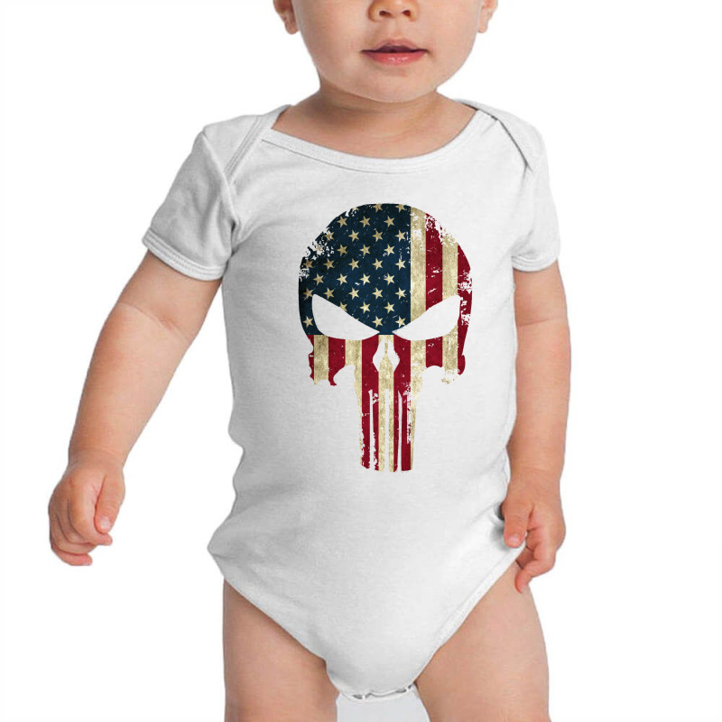 The Punisher American Flag Baby Bodysuit | Artistshot