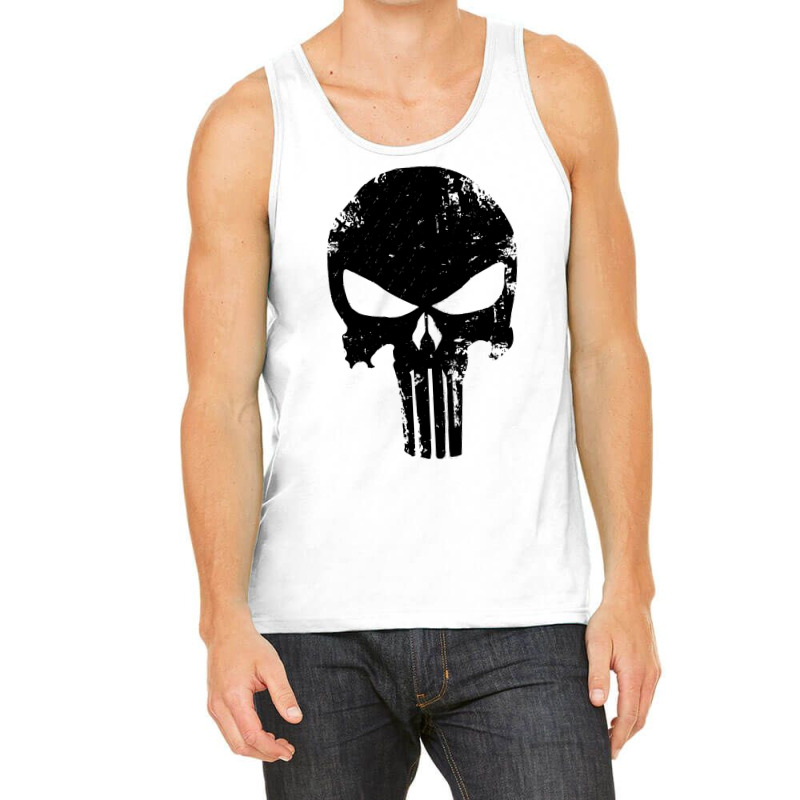 The Punisher Skull Black Tank Top | Artistshot