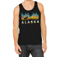 Alaska Reindeer Design With Polar Lights And Moose Pullover Hoodie Tank Top | Artistshot