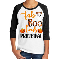 Leopard Faboolous Principal Spooky Principal Halloween Vibes T Shirt Youth 3/4 Sleeve | Artistshot