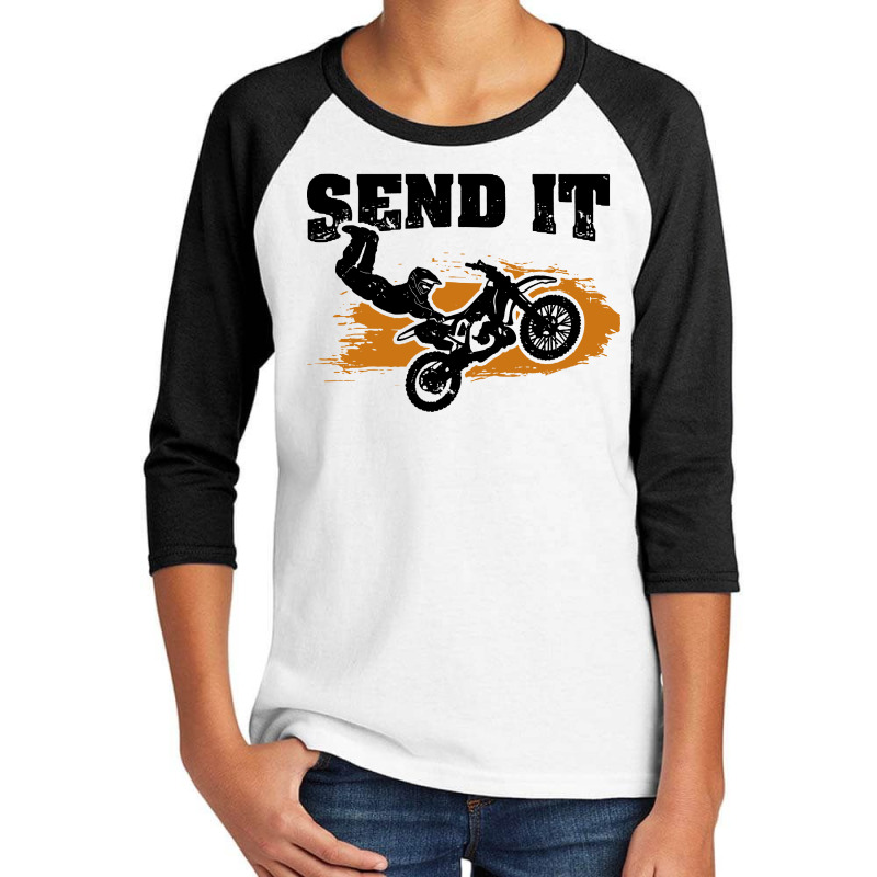 Dirt Bike Send It Youth 3/4 Sleeve | Artistshot