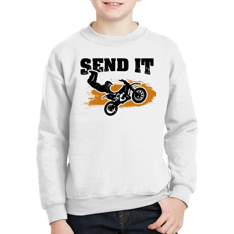 Dirt Bike Send It Youth Sweatshirt | Artistshot