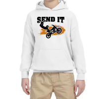 Dirt Bike Send It Youth Hoodie | Artistshot