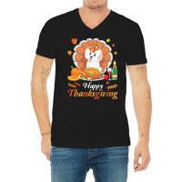 Havanese Dog Thanksgiving Christmas Day T  Shirt Havanese Turkey Costu V-neck Tee | Artistshot