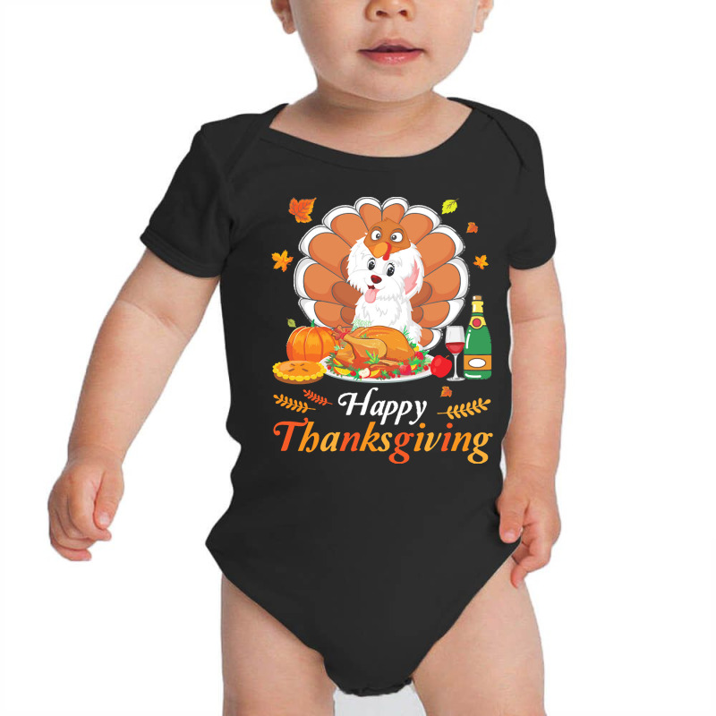 Havanese Dog Thanksgiving Christmas Day T  Shirt Havanese Turkey Costu Baby Bodysuit | Artistshot