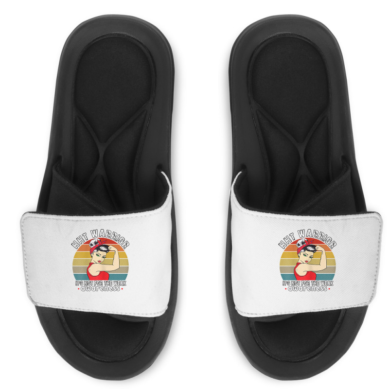 Womens Hht Warrior Women Awareness T Shirt Slide Sandal | Artistshot