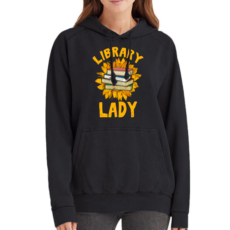 Book Reader Funny Love Sunflower Library Lady Book Lover 195 Reader Bo Vintage Hoodie by offensejuggler | Artistshot