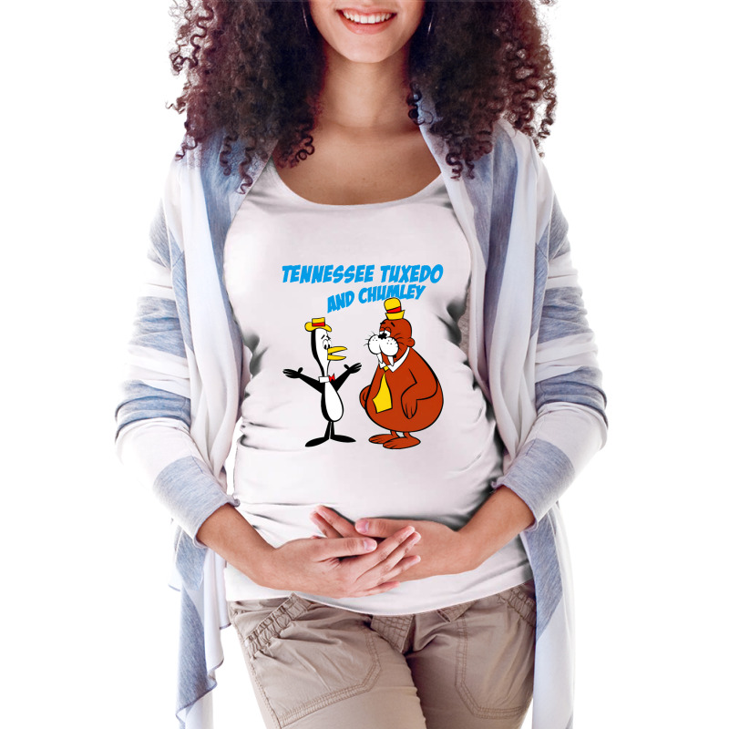 Tennessee Tuxedo And Chumley Maternity Scoop Neck T-shirt by Alitaz | Artistshot